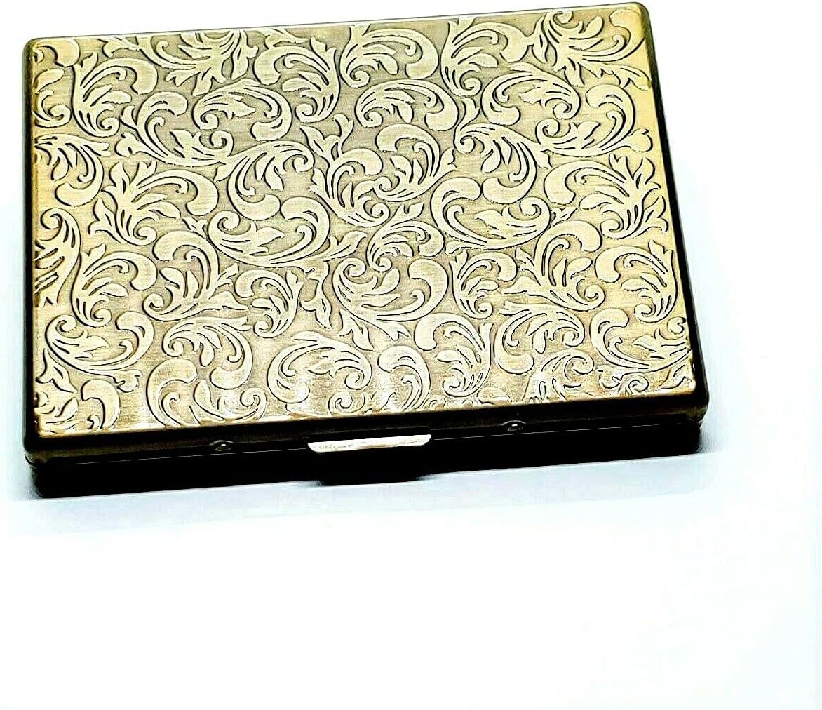 Handmade Antique Bronze Embossed Octopus Cigarette Case