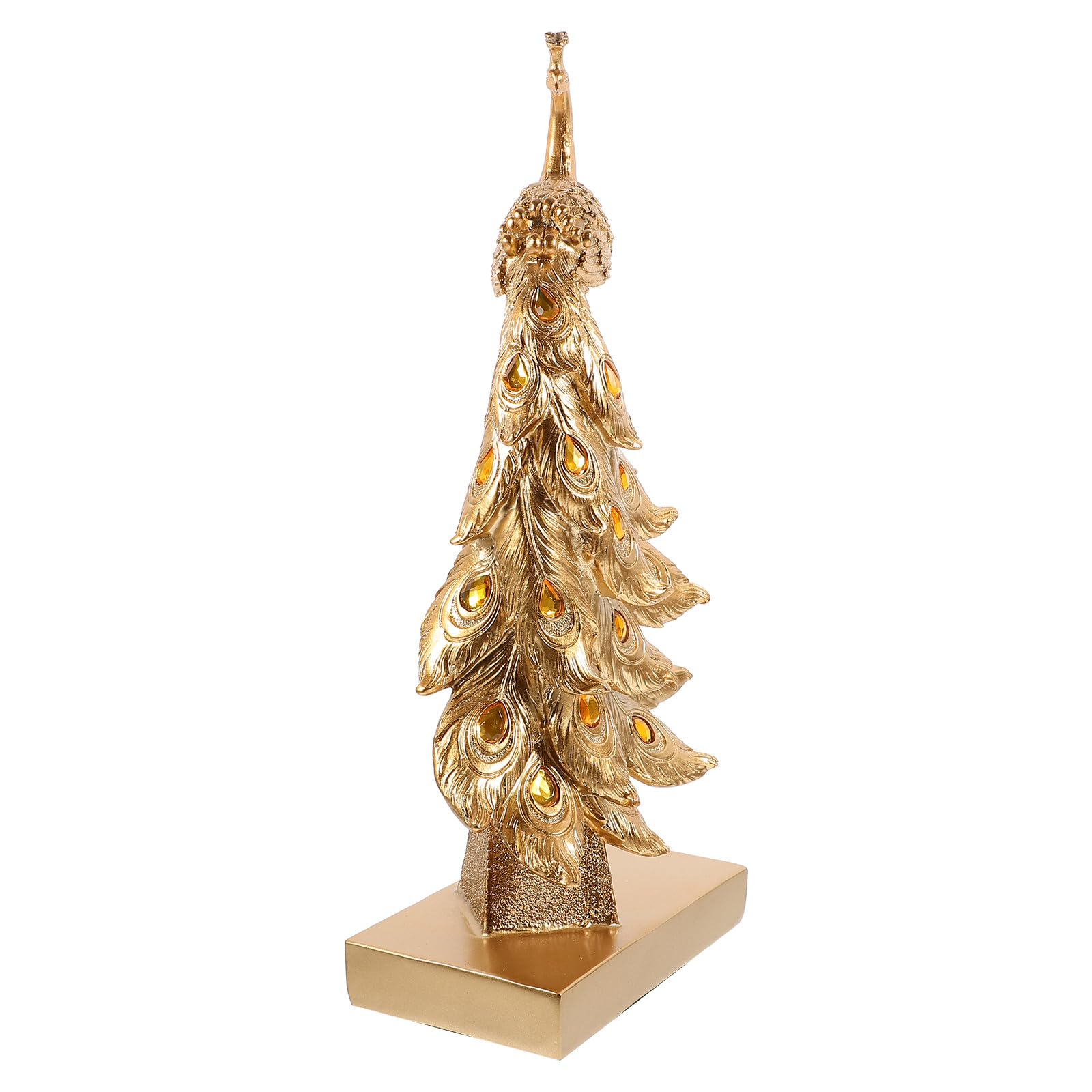 Statue de paon résistante aux UV pour embellir un jardin sans entretien fastidieux
