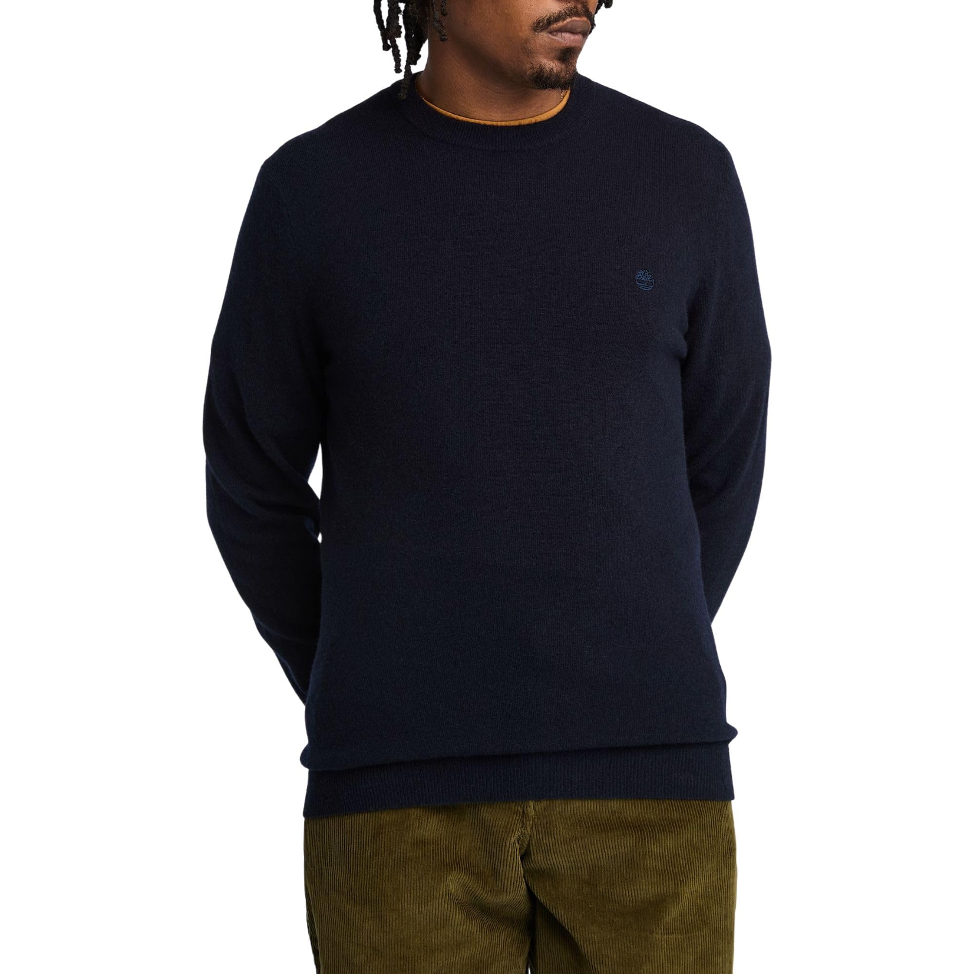Timberland Maglione da Uomo Girocollo in Lana Merino Cohas Brook Blu Codice TB0A2BFHA0A