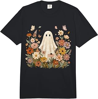Cottagecore Boojee Ghost Arabesque Wildflower Botanical Comfort Colors Adult Heavyweight T-Shirt