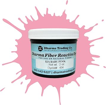 Dharma Fiber Reactive Procion Dye - The #1 Dye for All Natural Fibers & Fabrics. Vibrant, Permanent Colors Trusted by Professionals & Hobbyists Since 1969 DT1686 12A Baby Pink, 2 oz.