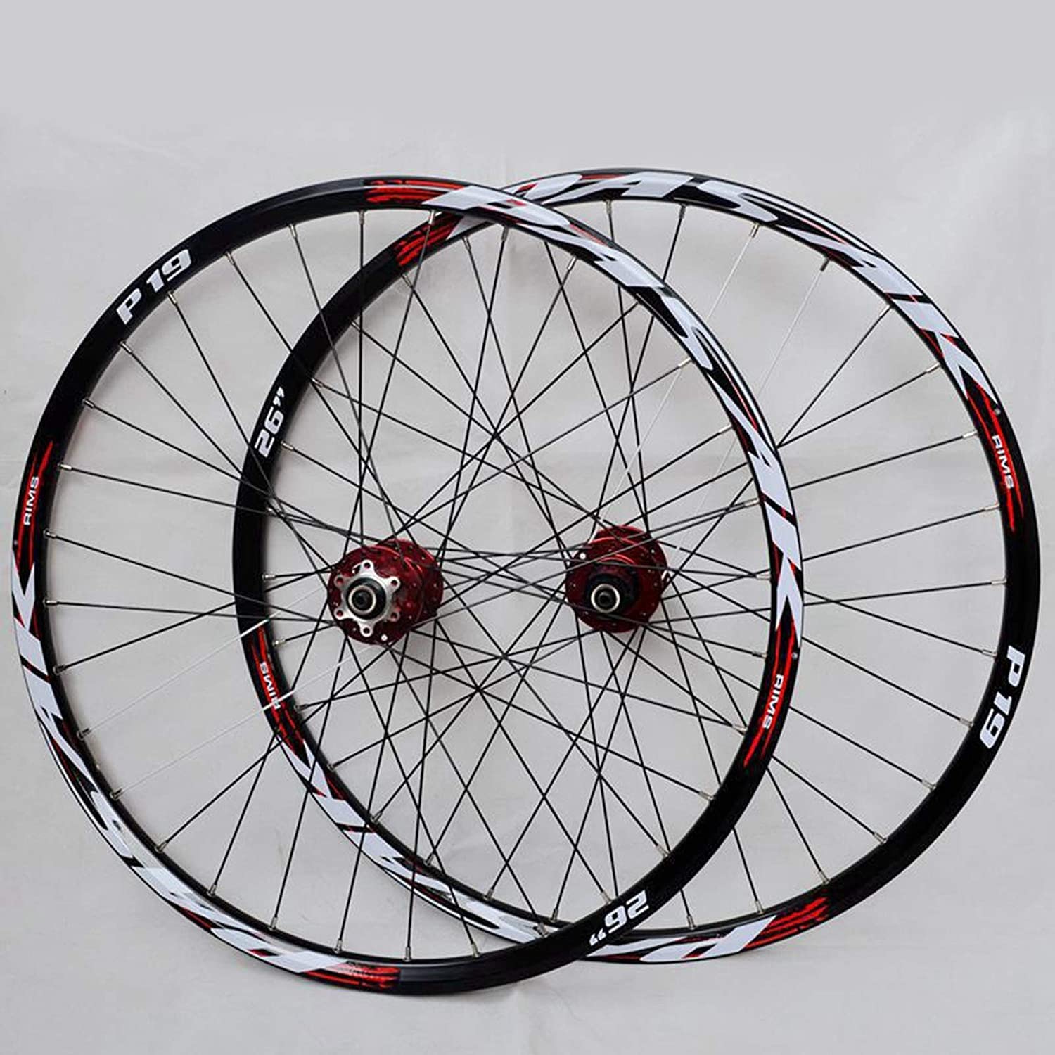 Amdieu Wheelset Ruedas de Bicicleta de montaña 26/27.5/29 Pulgadas, 32 h de aleación de Doble Pared Cassette Cubo de Cubo Sellado Freno de Disco de rodamiento QR 7-11 Velocidad MTB Ruedas Road Wheel