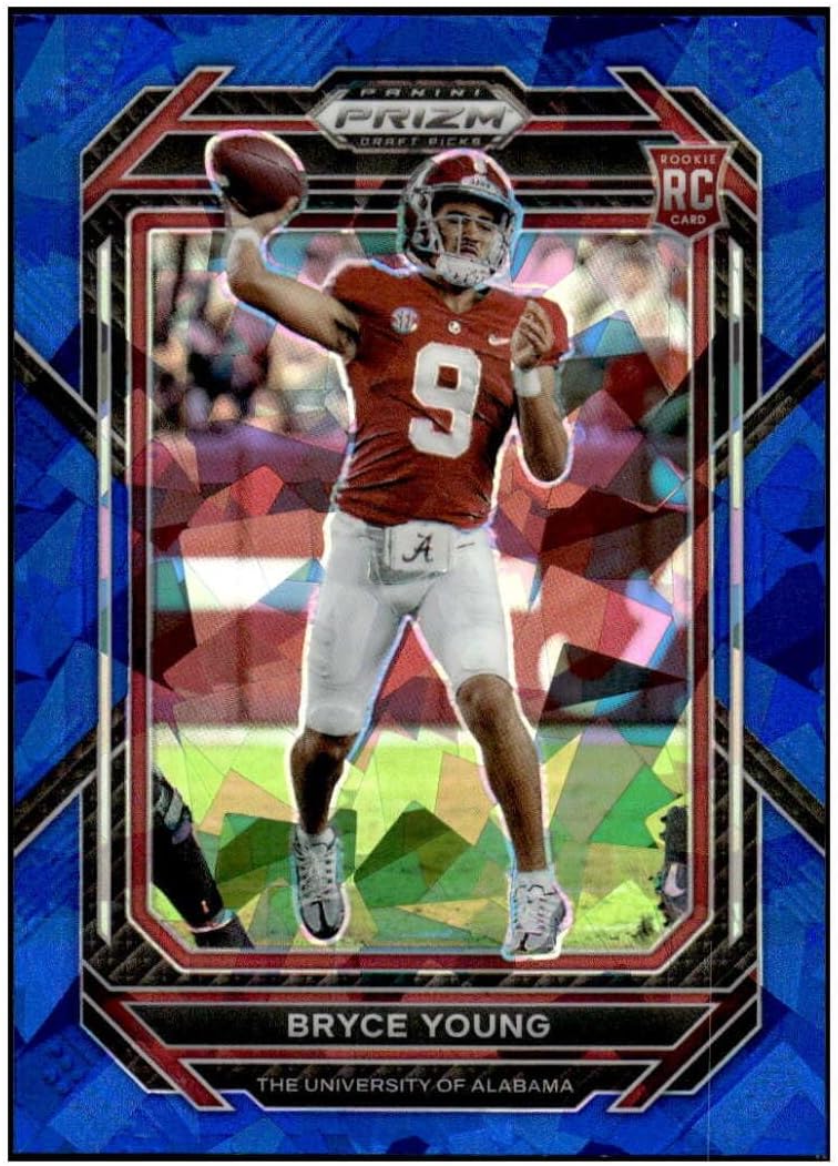 BRYCE YOUNG RC 2023 Panini Prizm Draft /99 Blue Ice #101 ROOKIE NM-NM+ NFL Football See Small manufacturers dent on back.