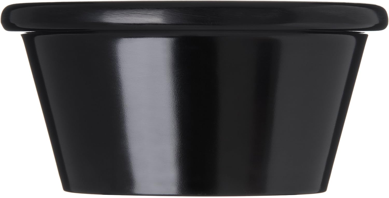 Carlisle FoodService Products S31203 Oval Melamine Ramekin, 3-oz., Black (Case of 48)