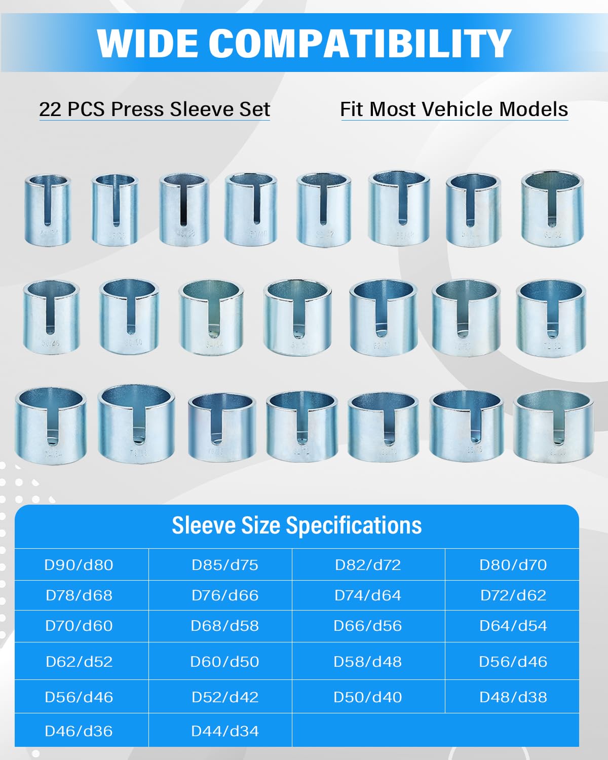 BOOMSTART 27 Piezas Extractor de cojinetes de Rueda, Herramienta de inserción Universal para Quitar cojinetes de cojinete de automóvil, Juego de Herramientas de inserción