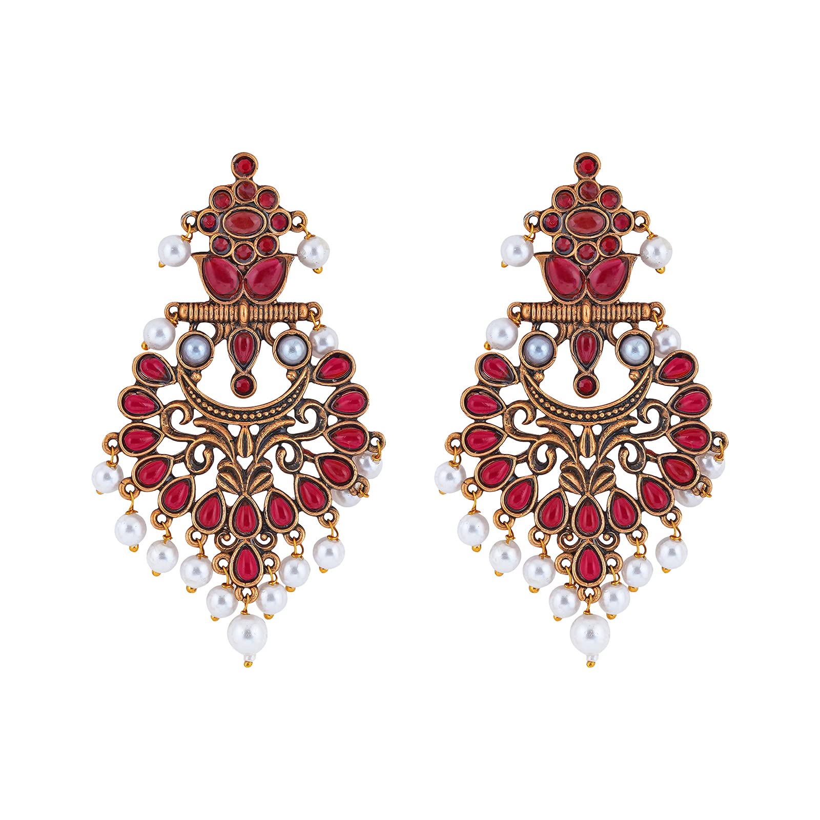 See full amazon price history chart for TEEJH Rutuja Magenta and Gold Enamel Earrings TEEJH Rutuja Magenta and Gold Enamel Earrings (B0BSGTN3GD) Amazon Price History, Amazon Price Tracker