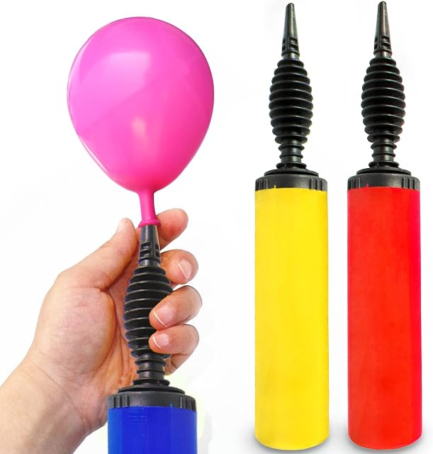 2pk SOL Manual Balloon Hand Pump for Balloons & Balloon Arch | Balloons Pump with Multi-Fit Nozzle | Balloon Pump Hand Air Pump Balloons | Ballon Pumper Manual Inflator | Ballon Pump | Baloon Pump