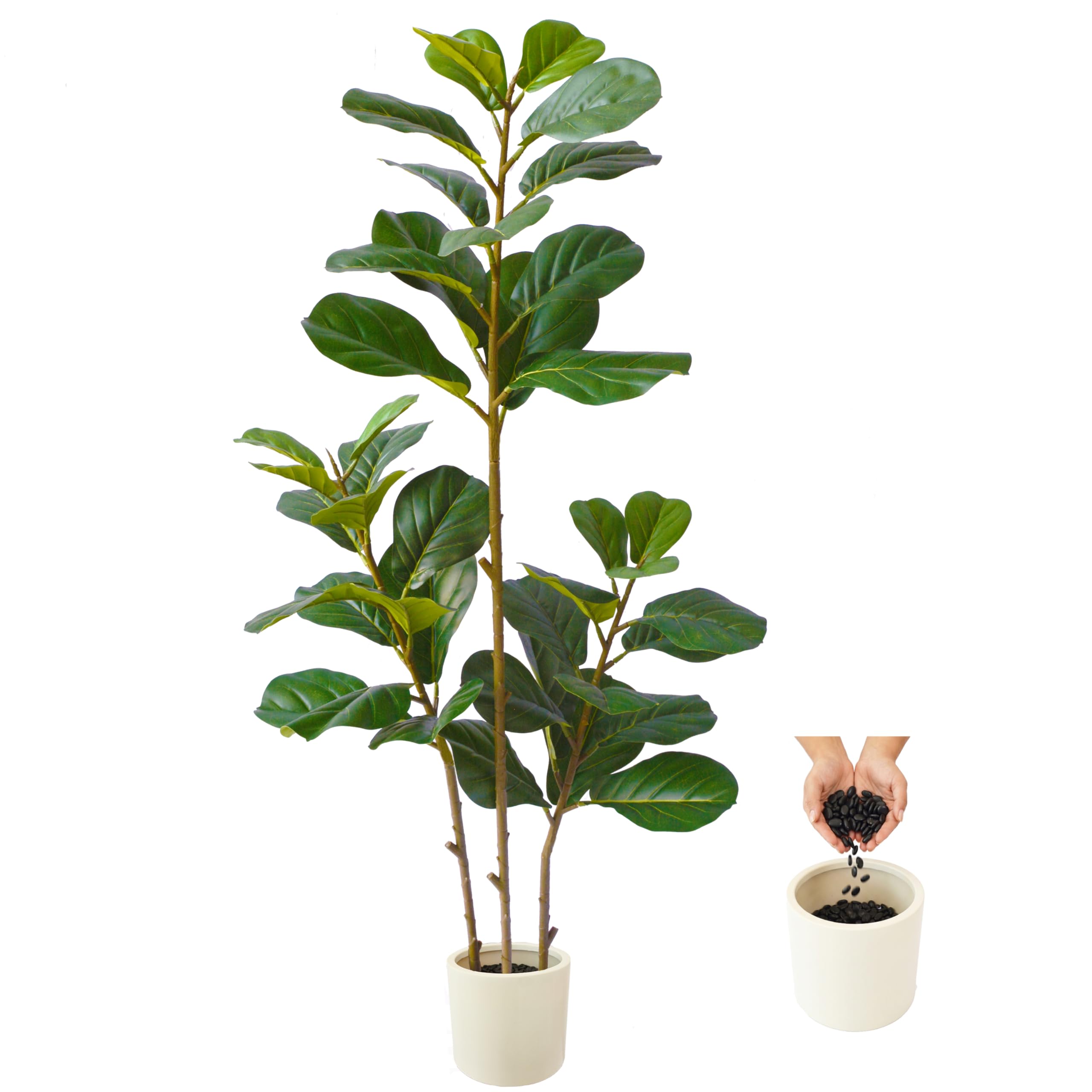 Warmplants Artificial Fiddle Leaf Fig Tree 5ft