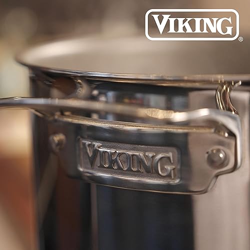 Miniatura 7 de Viking PureGlide Pro - Horno holandés antiadherente de 3 capas con tapa, fabricado sin PFAS, olla de inducción de 6 cuartos de galón, superficie