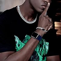 Vista 3 de DaQin Paquete de 3 bandas elásticas compatibles con Apple Watch Bands para Hombre de 1.65 pulgadas, 1.61 pulgadas, 1.57 pulgadas, 1.5 pulgadas