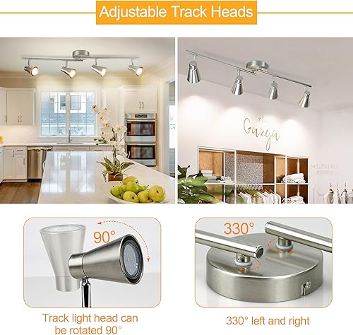 Miniatura 2 de DLLT - Luces de riel enchufables, pequeño foco de pared direccional, lámpara de techo empotrada para pasillo, mesita de noche, pasillo, imagen de