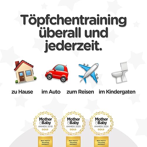 Miniatura 5 de My Carry Potty - Orinal de viaje de pez payaso, galardonado asiento de inodoro portátil para niños para llevar a todas partes