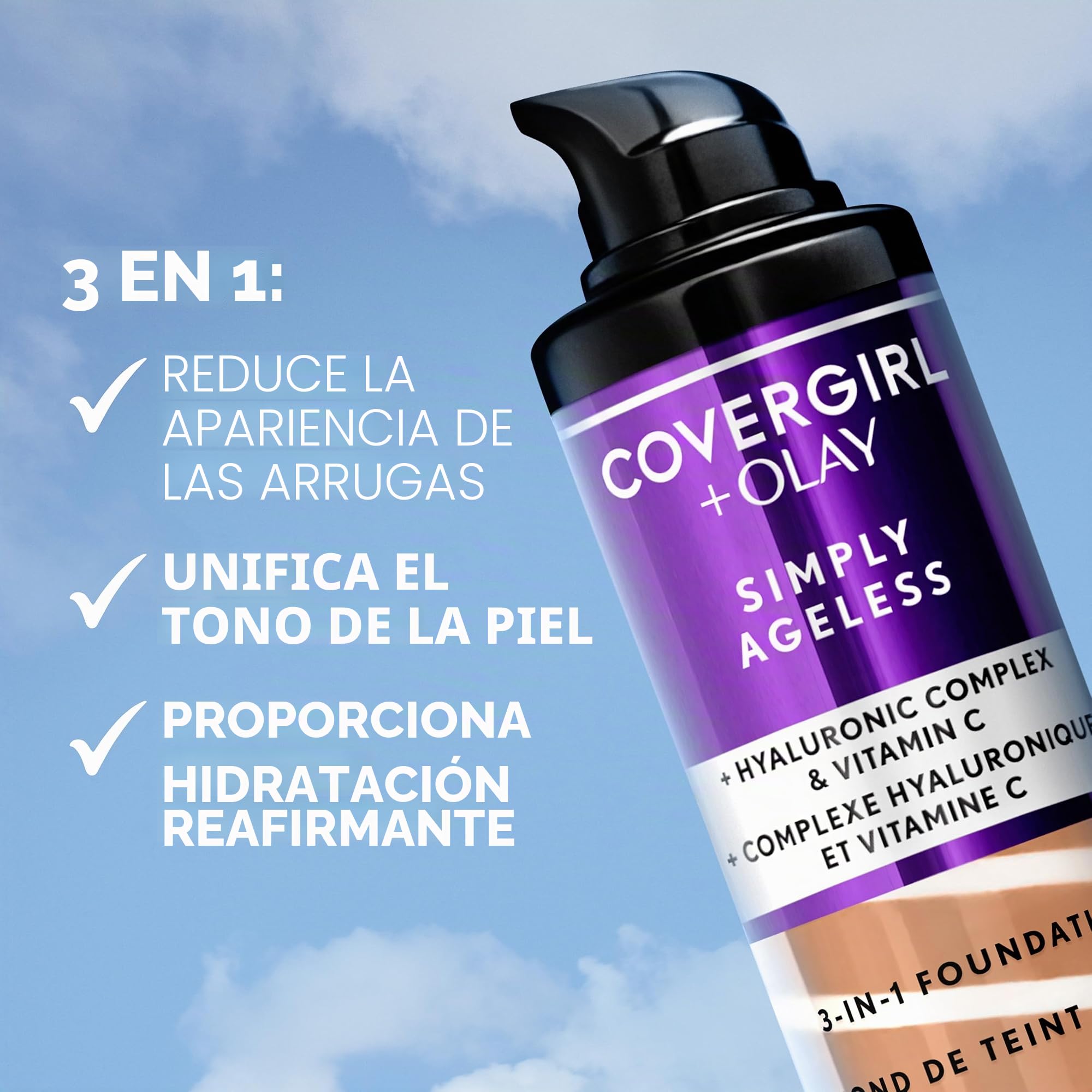 COVERGIRL - Simply Ageless 3-in-1 Liquid Foundation Soft Honey - 1 fl. oz. (30 ml)