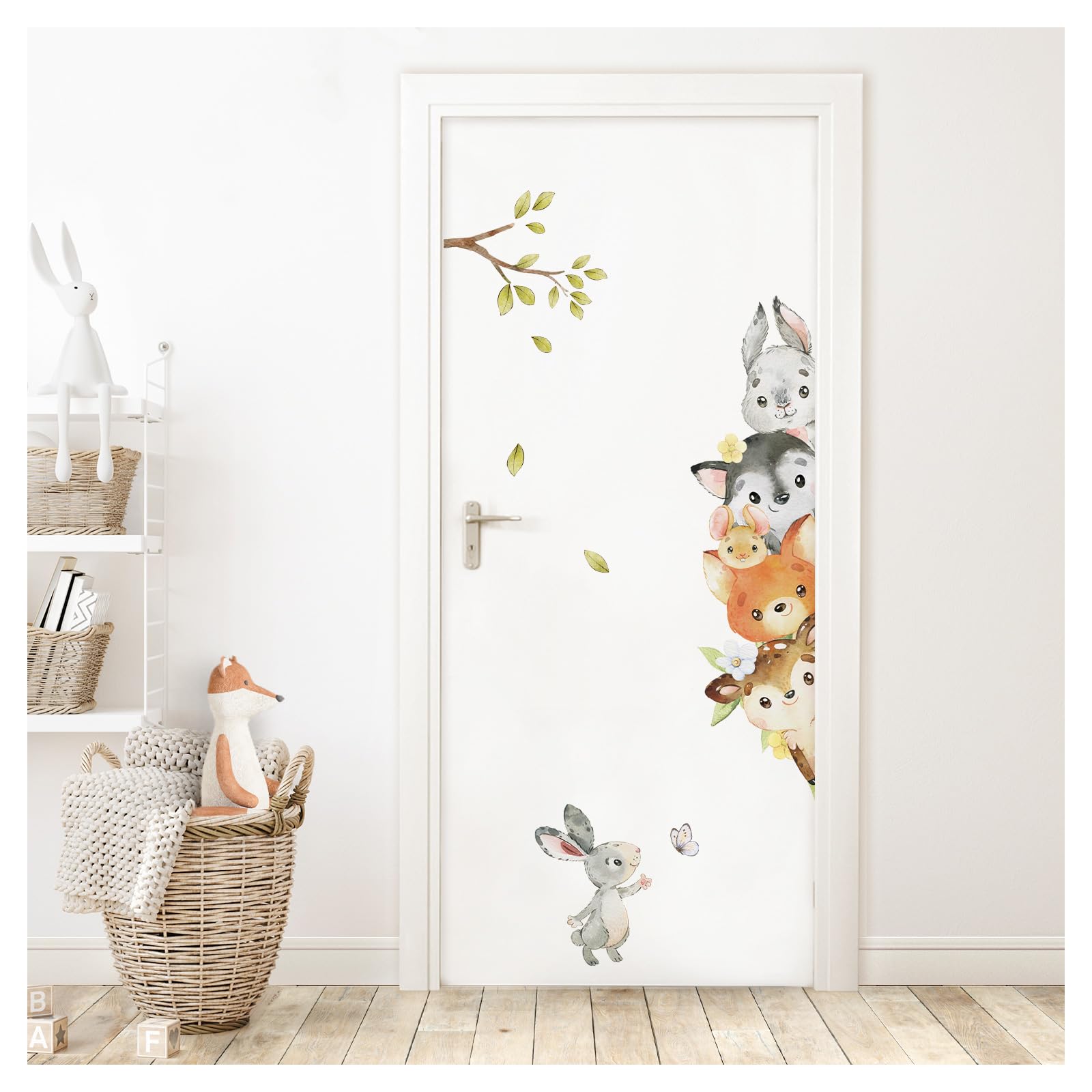 Sticker mural animaux de safari personnalisé pour décorer la chambre de bébé