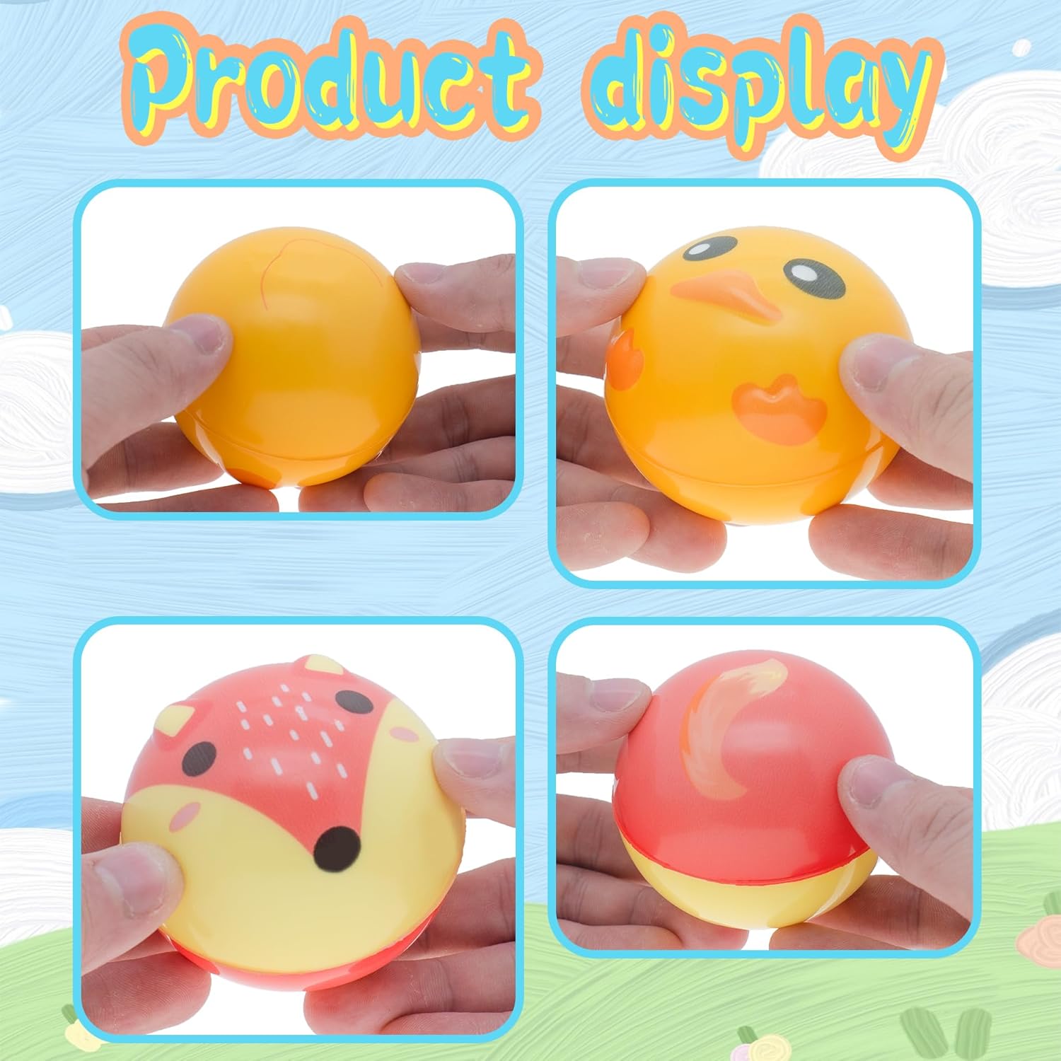 6 Pcs Animal Extreme High Rubber Bouncing Ball Meteor SpaceBall, Cool Pop Training Ball, Easy to Grip & Catch, Stress and Anxiety Relief Toys, Sensory Fidget Toys for Kids Adults