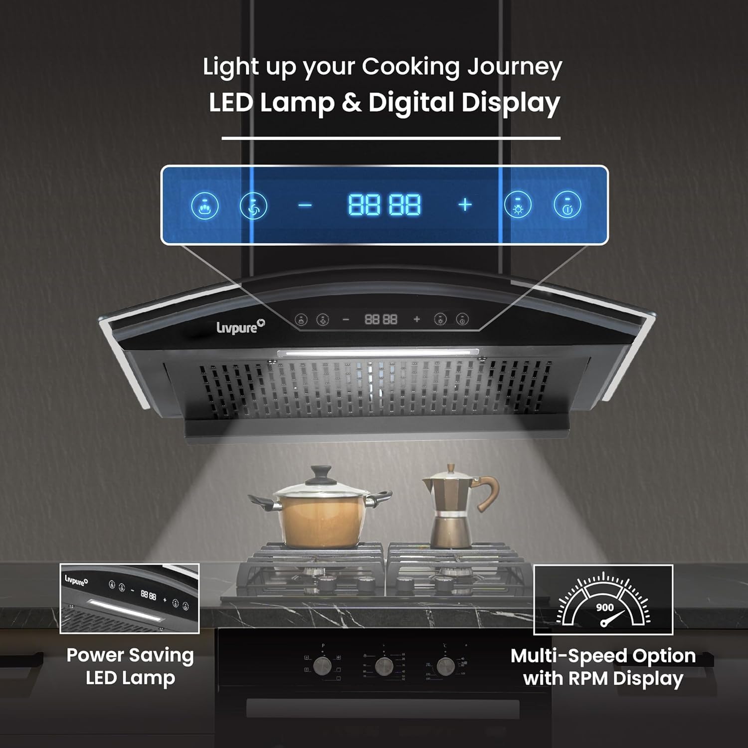 Livpure Eterna Max Range Hood - Filterless, Touch Control -7 Livpure Eterna Max Range Hood - Filterless, Touch Control -7