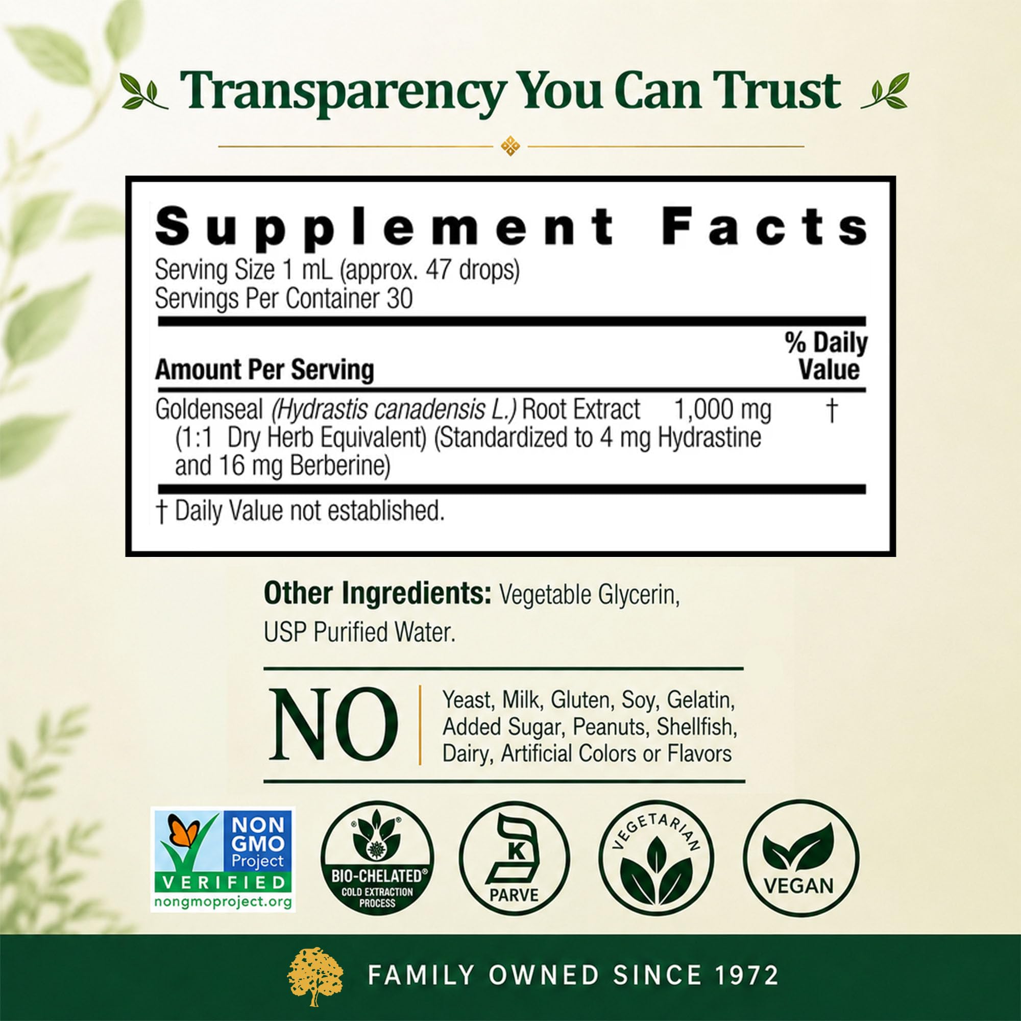 Nature's Answer Goldenseal Root | Herbal Supplement | Supports A Healthy Immune System | Gluten-Free & Alcohol-Free 1oz — Amazon image 4