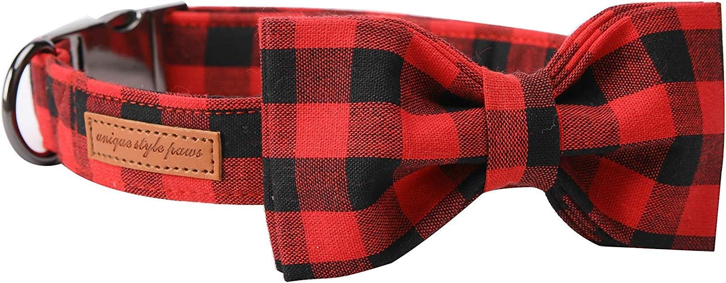 Unique Style Paws Dog Collar Bow Tie Collar Adjustable Collars or Dog Leads for Dogs and Cats Small Medium Large - Image 3