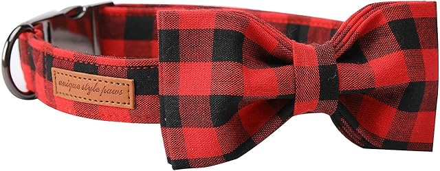 Foto 2 de 5 de Unique Style Paws Collar para perros, pajarita ajustable, collares o correas para perros y gatos, pequeño