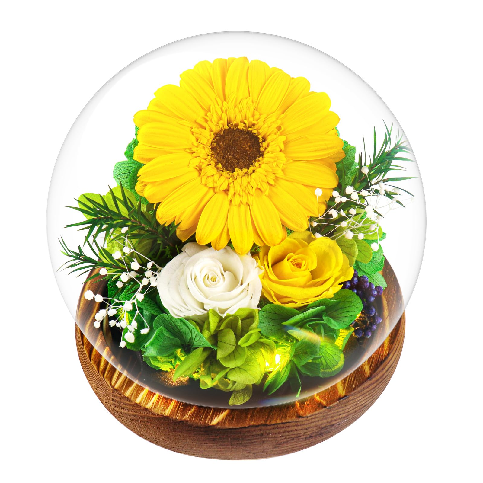 Touloube Sonnenblume Geschenke für Frauen Frau zum Muttertag, Ewige Infinity Blumen im Glas, Sonnenschein Geburtstagsgeschenk für Frauen Freundin Mama Oma, Geschenk Frau Freundinnen Geburtstag