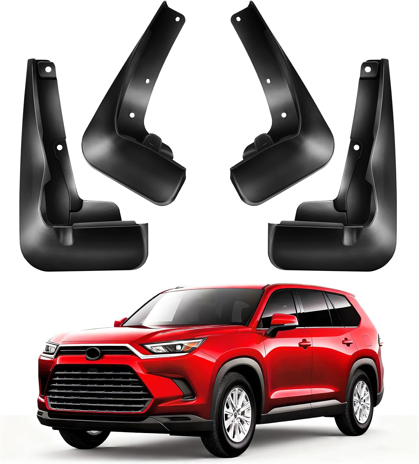 Mud Flaps for Toyota Highlander 2020-2025,Upgraded Mudflaps Wheel Tire Splash Guards for Highlander Exterior Accessories,All Weather No Drilling Required 4PCS Fender