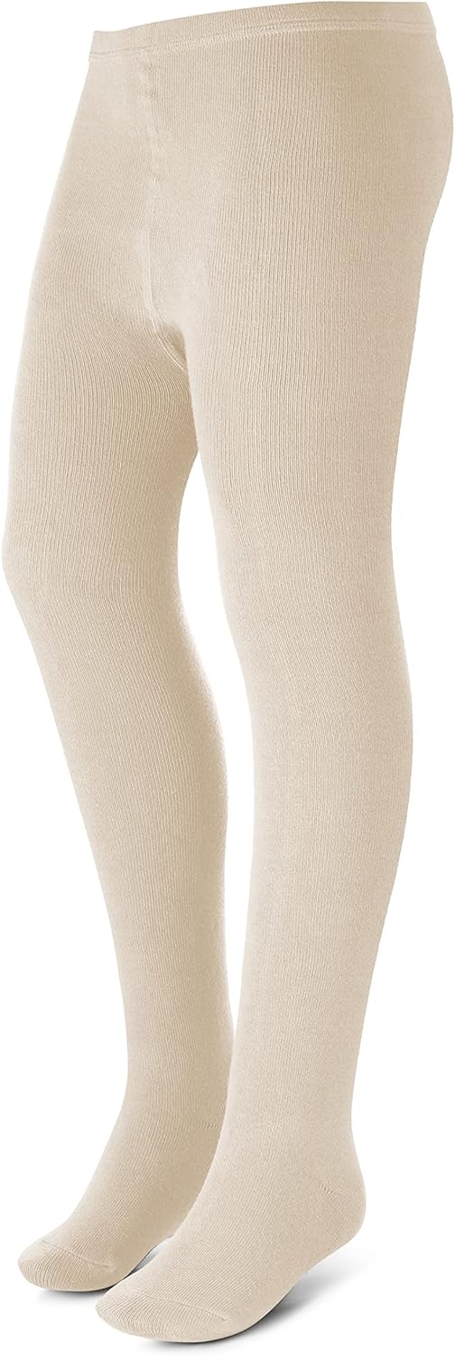Basic Girls Tights | Comfy Soft Flat Tights Made from Breathable Cotton | Great for Uniform or Everyday