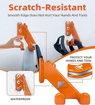 Chainsaw Hanger, 2 Pack Chainsaw Holder Wall Mount, Chain Saw Storage Rack | Heavy Duty Chainsaw Holder, Chainsaw Hook,Stihl Tool Hangers & Wall Hanger, Fit Chainsaws and Wrench for Garage Organization.