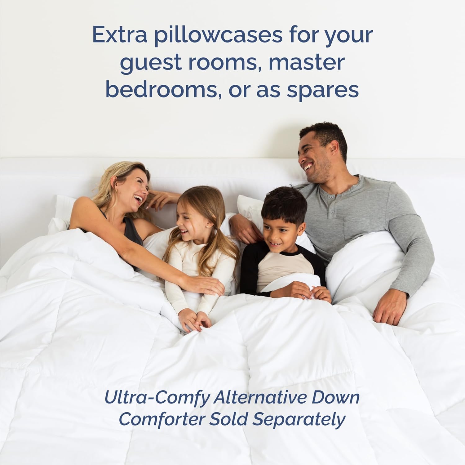 Navy Blue 4-Piece Sheet Set & Pillowcase Bedding Bundle (Full Size) - Bed Set Includes Complete Full Sheet Set & 2 Full Pillowcases - Hotel Luxury - Breathable Cooling Sheets & Pillowcase Bedding Set