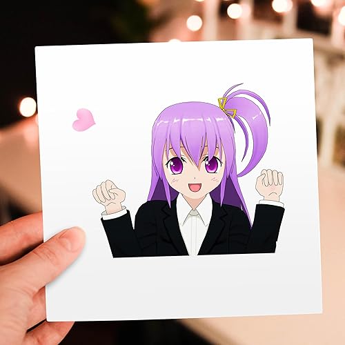Miniatura 6 de Tarjeta de felicitación - Anime Manga Mujer Chica Dibujos Animados Cómic Personaje Japonés - Anime