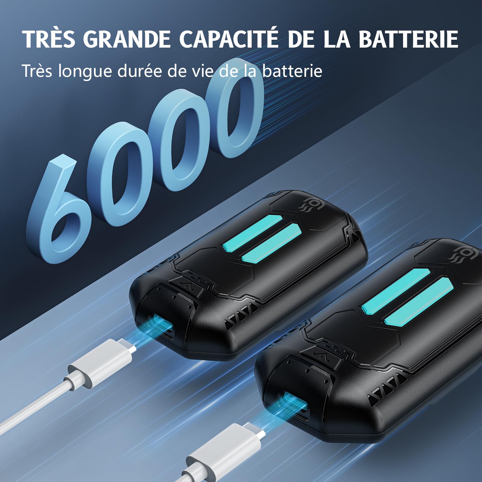 Chauffe Main Rechargeable 6000mAh OUTJUT Chaufferette Main Reutilisable 2 en 1, Câble de Charge USB, Idéal pour Le Camping et Le Ski, Cadeau Chaleureux pour Adultes et Enfants Cadeau de Noël(Noir)
