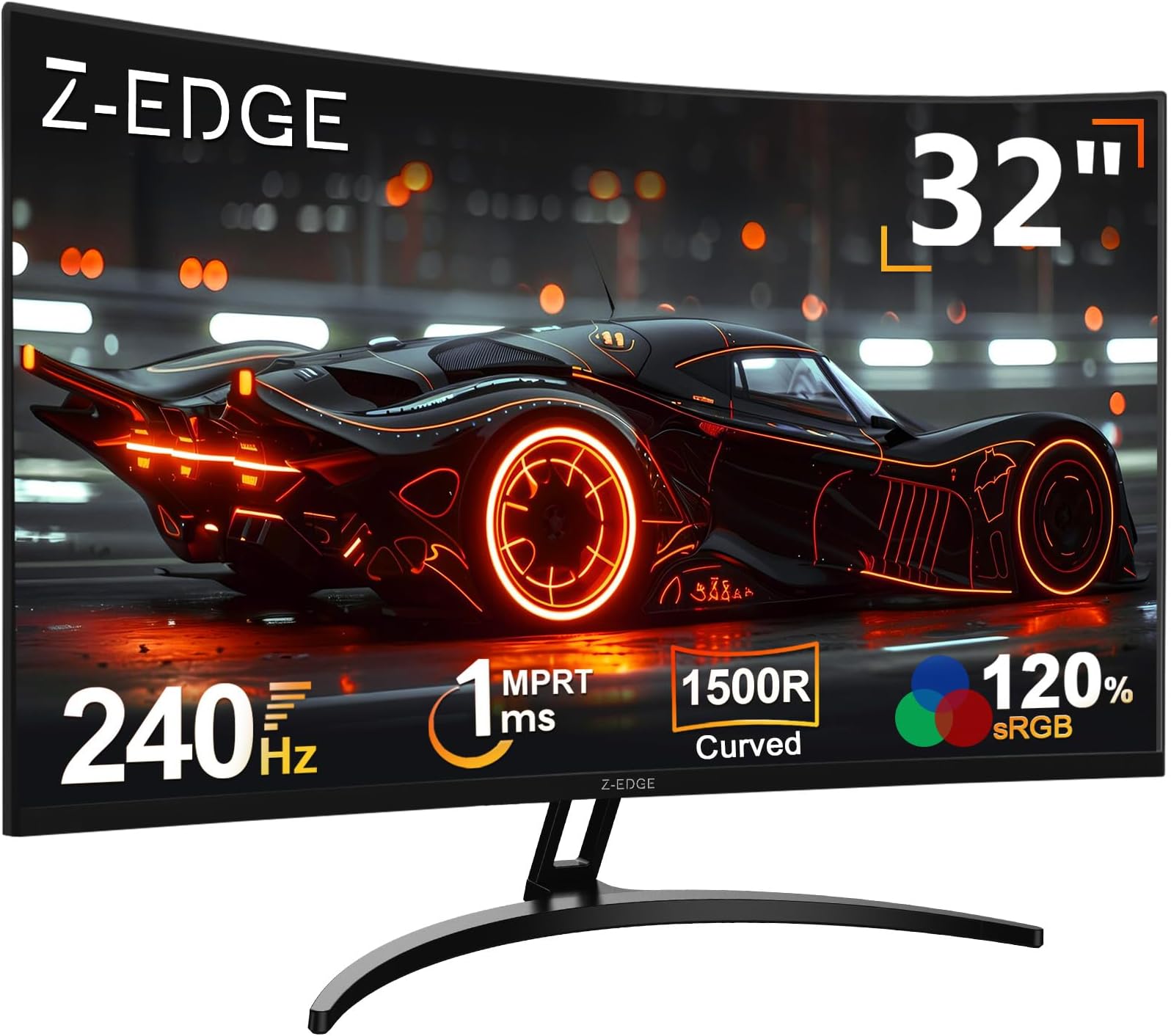 Z-Edge 32 Inch Curved Gaming Monitor 240Hz 1ms VA 1500R 1080P HDMI DP Black: image 1 of 8