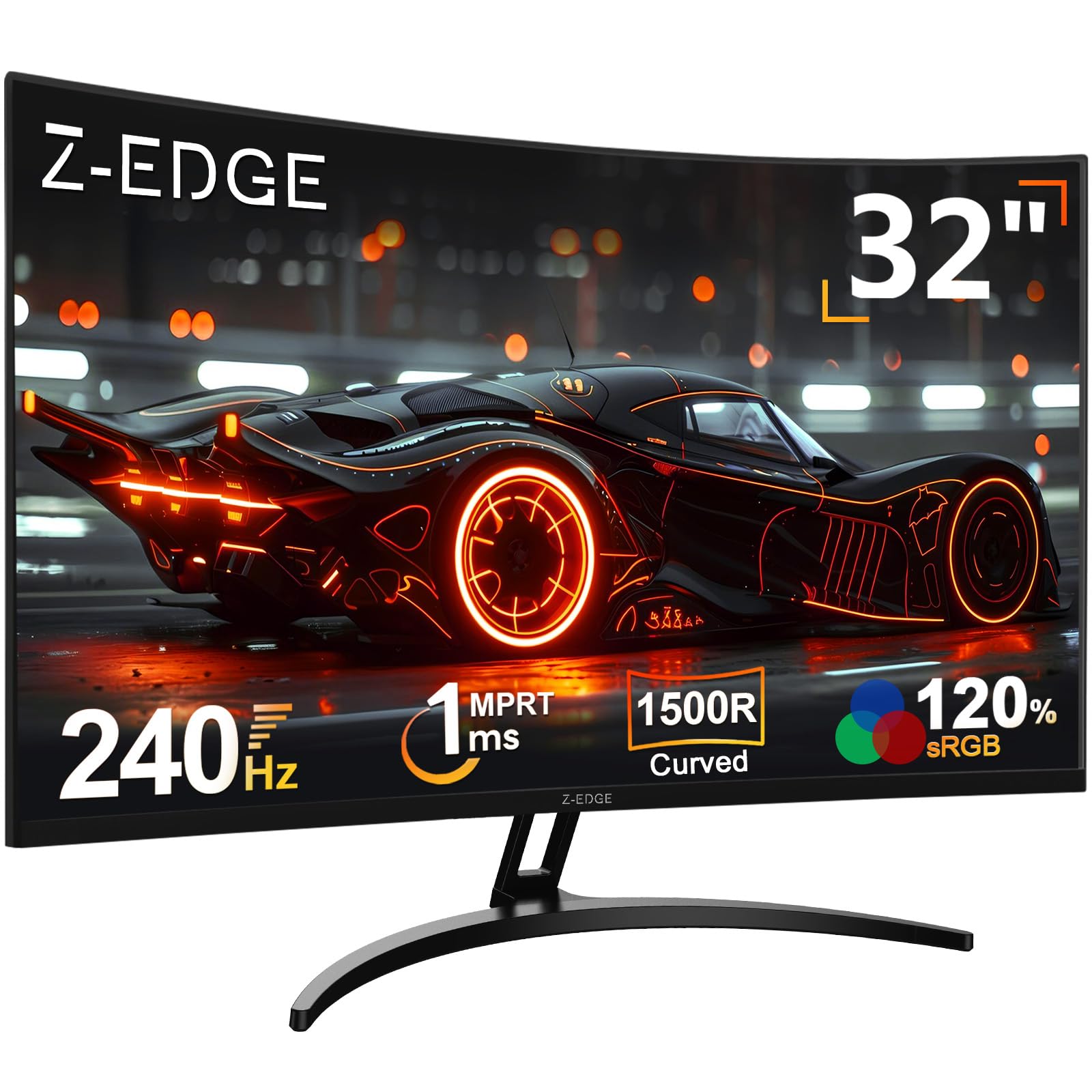 Z-Edge 32 Inch Curved Gaming Monitor 240Hz 1ms MPRT Full HD 16:9