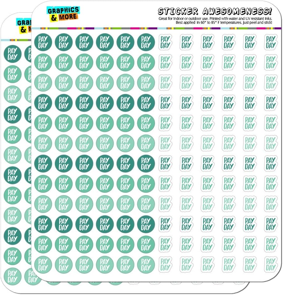 Pay Day Dots Planner Calendar Scrapbooking Crafting Stickers - Teal - Clear