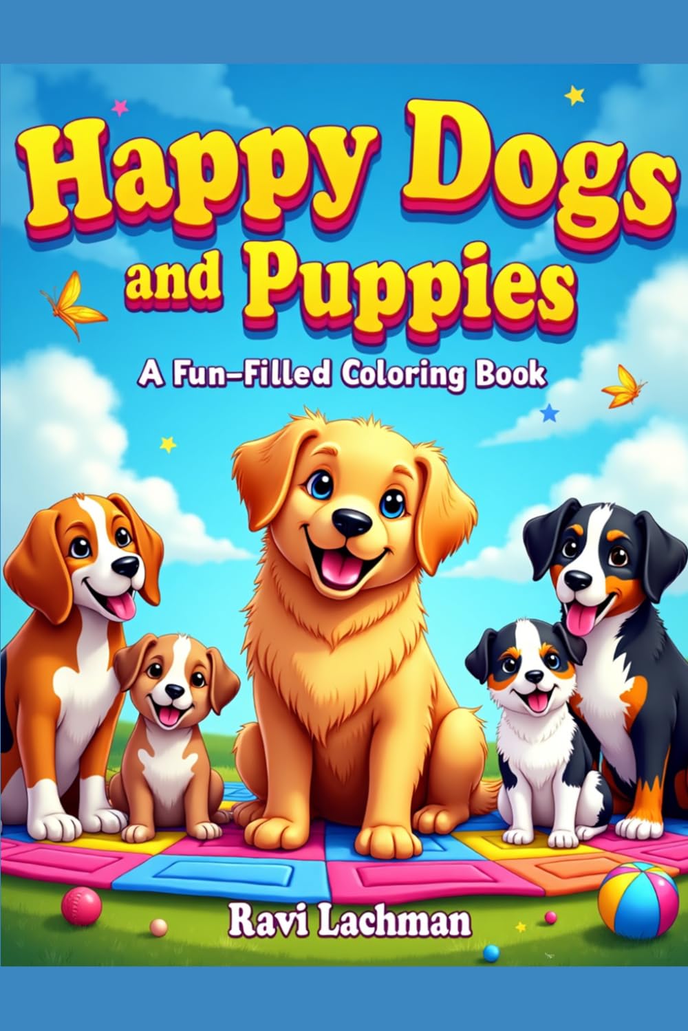 Happy Dogs & Puppies A Fun-Filled Coloring Book