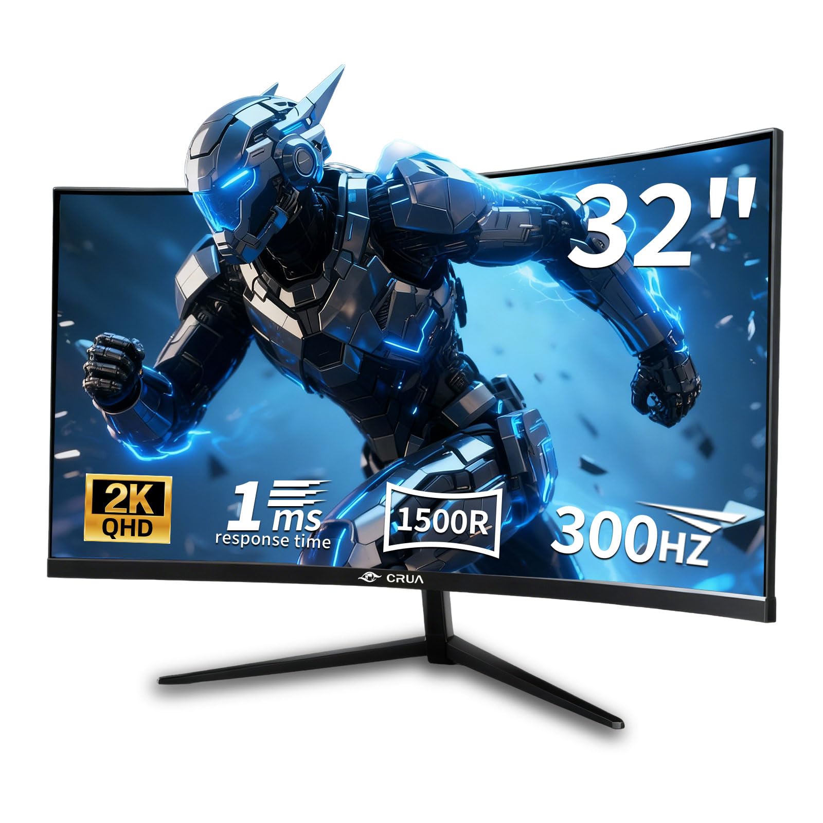 CRUA 27 Inch 280Hz Curved Gaming Monitor, Full HD 1080P 1800R Frameless Computer Monitor, 1ms GTG with FreeSync, Low Motion Blur, Eye Care, VESA, DisplayPort, HDMI, Black — view 10