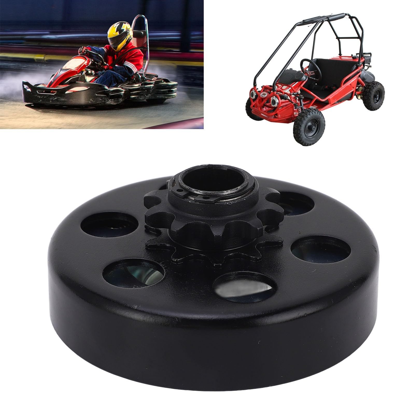 Go-Kart-Kupplung, 3/4 Zoll Bohrung, 10 Zähne, mit 420er Kette, Fliehkraftkupplung, Passend für GX120, GX140, GX160, GX200, GC160, GC190 2–6,5 PS Kleine Motoren