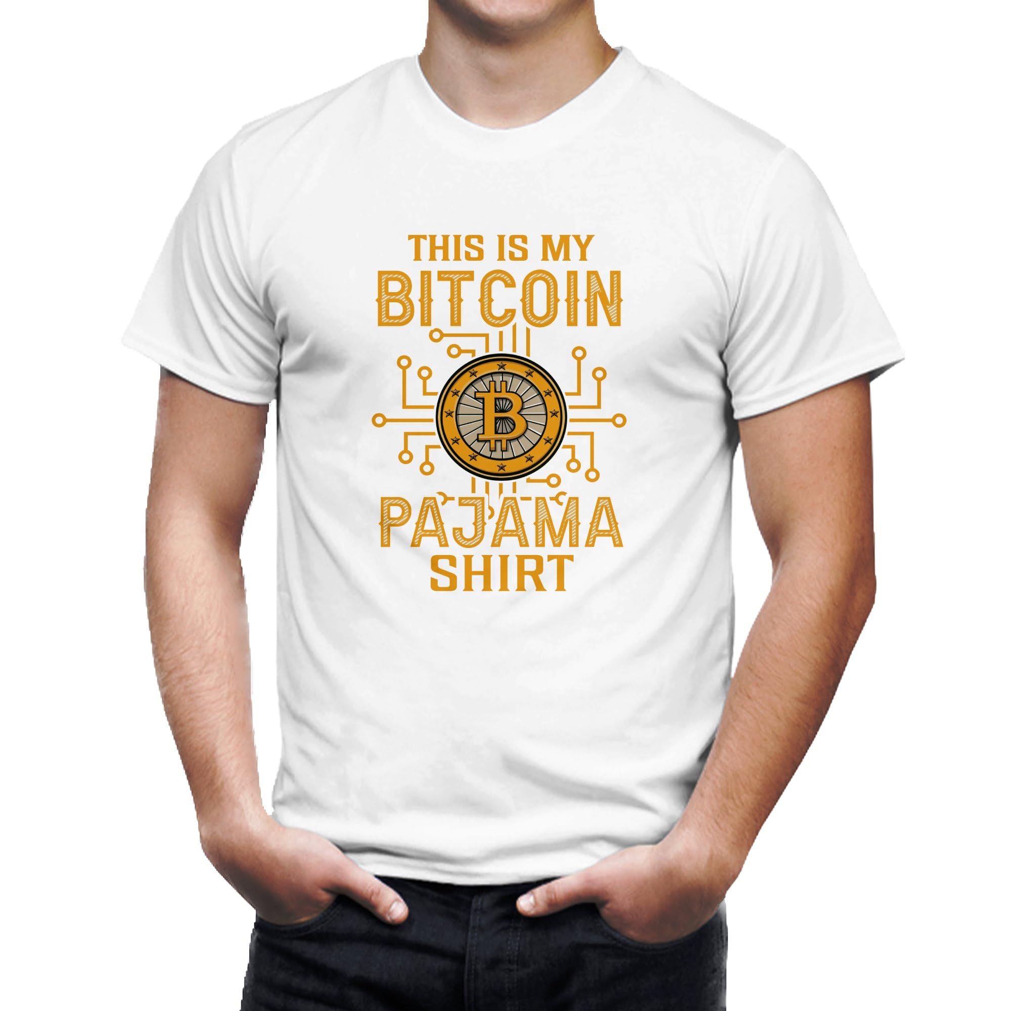 Bitcoin Pajama Shirt, Funny Cryptocurrency Sleepwear, Unisex Crypto Tee, Geek Chic Loungewear, Unique Gift for Tech Savvy-image-5