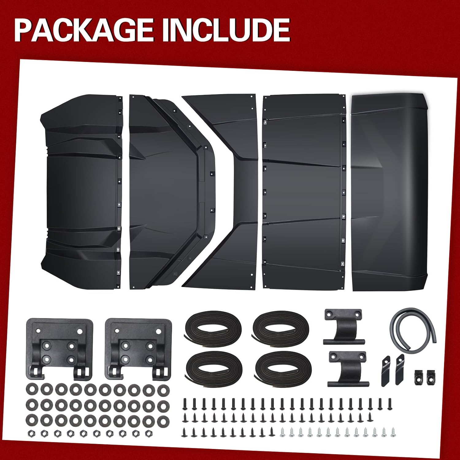 Sport Roof Top for RZR XP 1000 2024, 5-Pieces Combination Plastic Hard Coat Roof Compatible with Polaris RZR XP 4 1000 2024 Accessories, Replace #2884554 Dustproof Poly Top Sun Visor