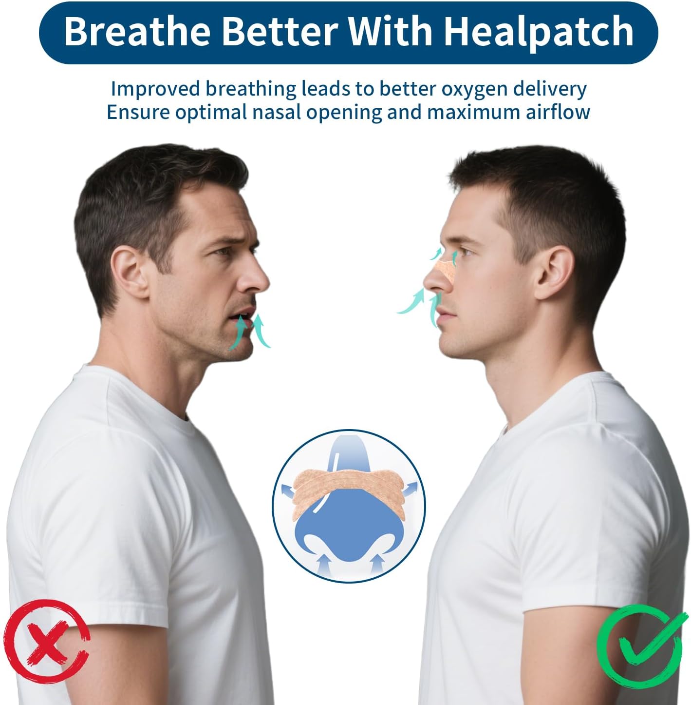 120Ct Nasal Strips for Snoring & Breathing Relief | Nose Tape for Nasal Congestion Relief | Effective Nose Strips to Open Airway, Improve Sleep & Anti Snoring (120 Packs) - Image 8