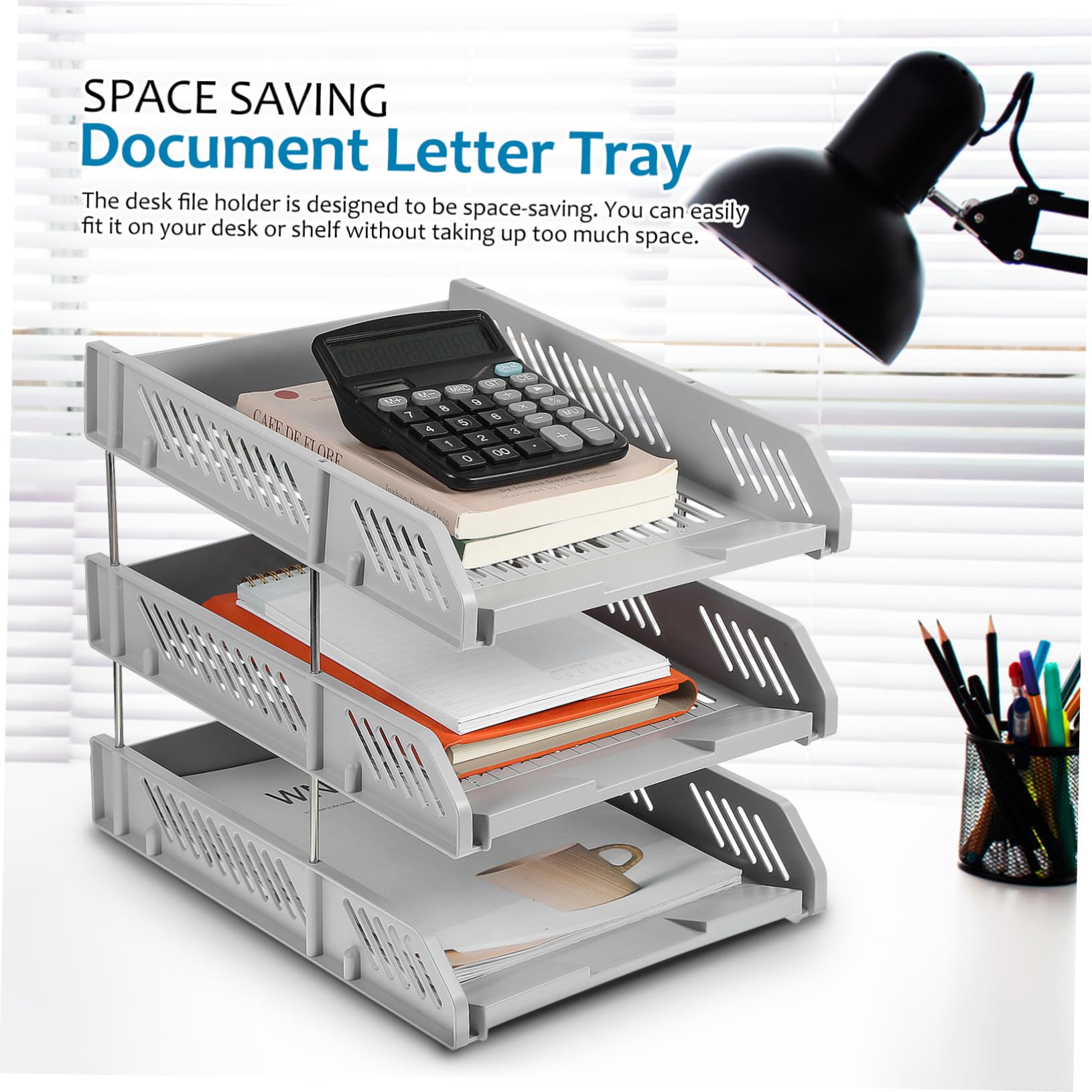 Angoily Organisateur de Documents Horizontal à Plusieurs Support pour Dossiers Rangement Accessoire