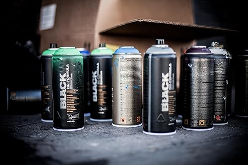 Miniatura 5 de Montana Cans Pintura en aerosol Montana BLACK de 13.5 fl oz, 50% amarillo verdadero