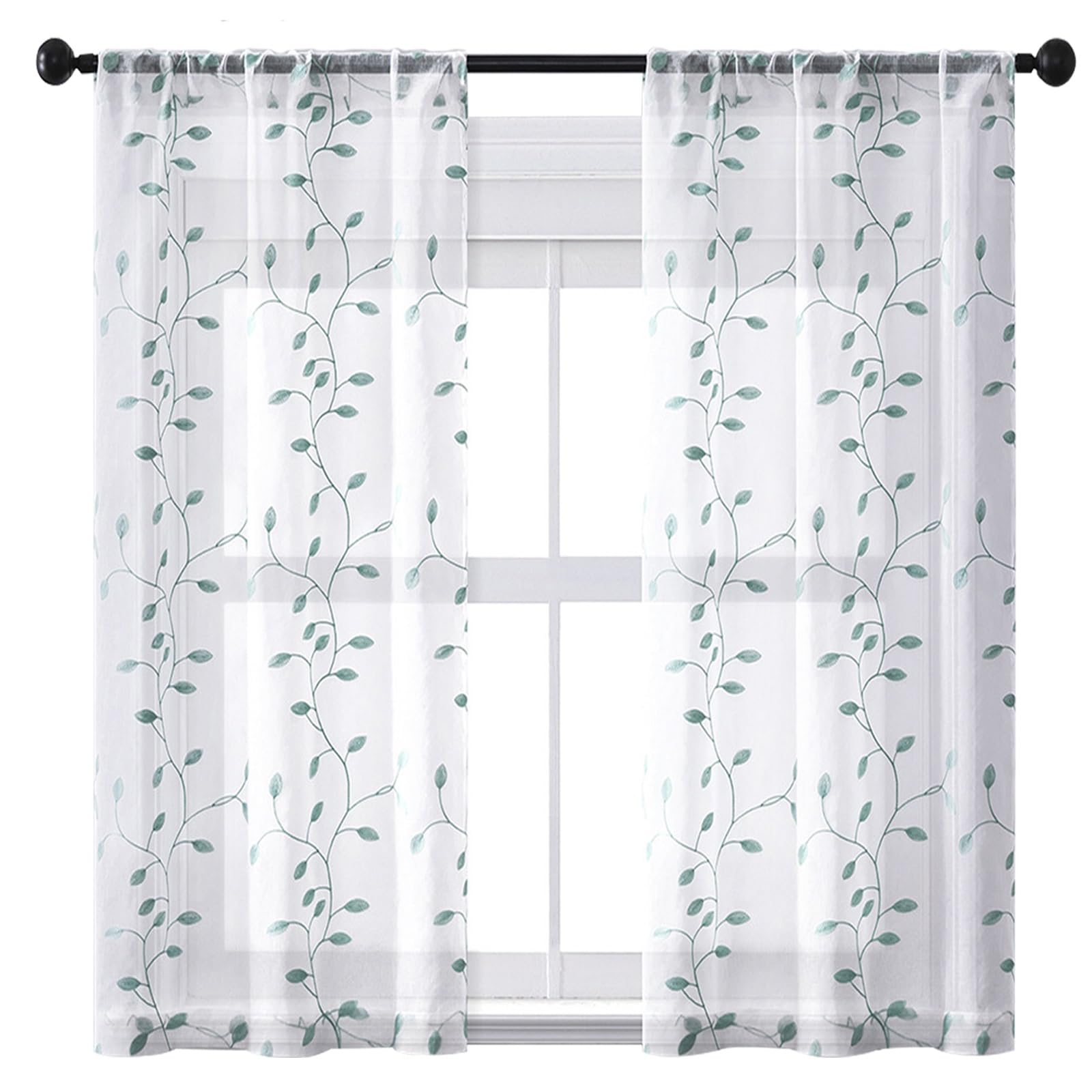 Rideau transparent bleu filtrant la lumière pour chambre enfant