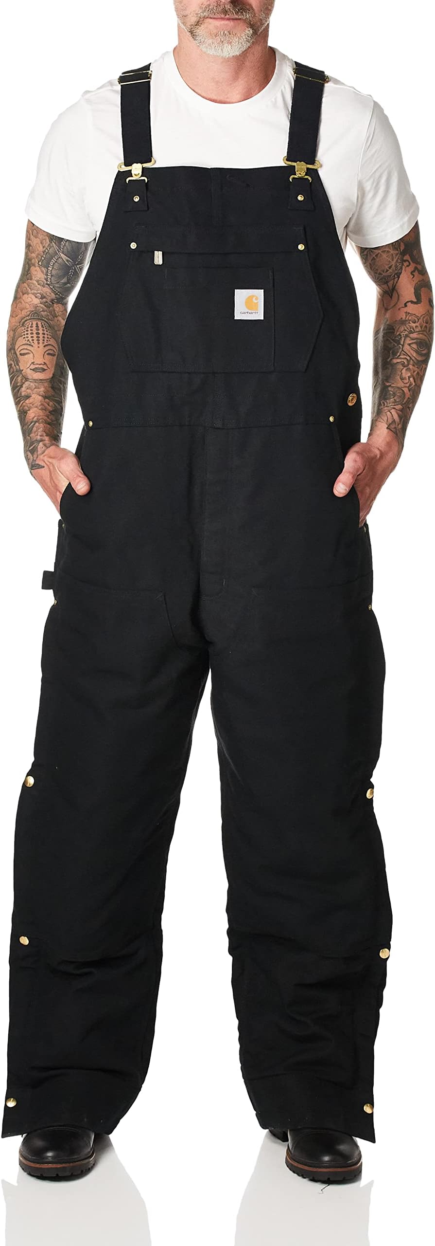 Men's Loose Fit Firm Duck Insulated Bib Overall