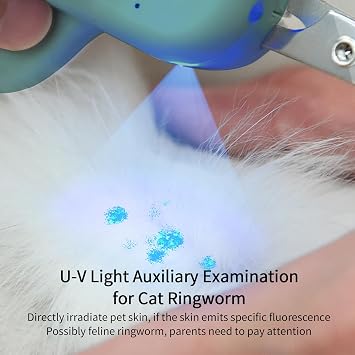 PAKEWAY Pet Nail Clipper with LED & -U-V Light, Cat Claw Trimmer with Ultra Bright LED Light for Nail Bloodline to Avoid Over Cutting, Sharp Angled Blade Grooming Tool for Dog Cat Rabbit Small Animals