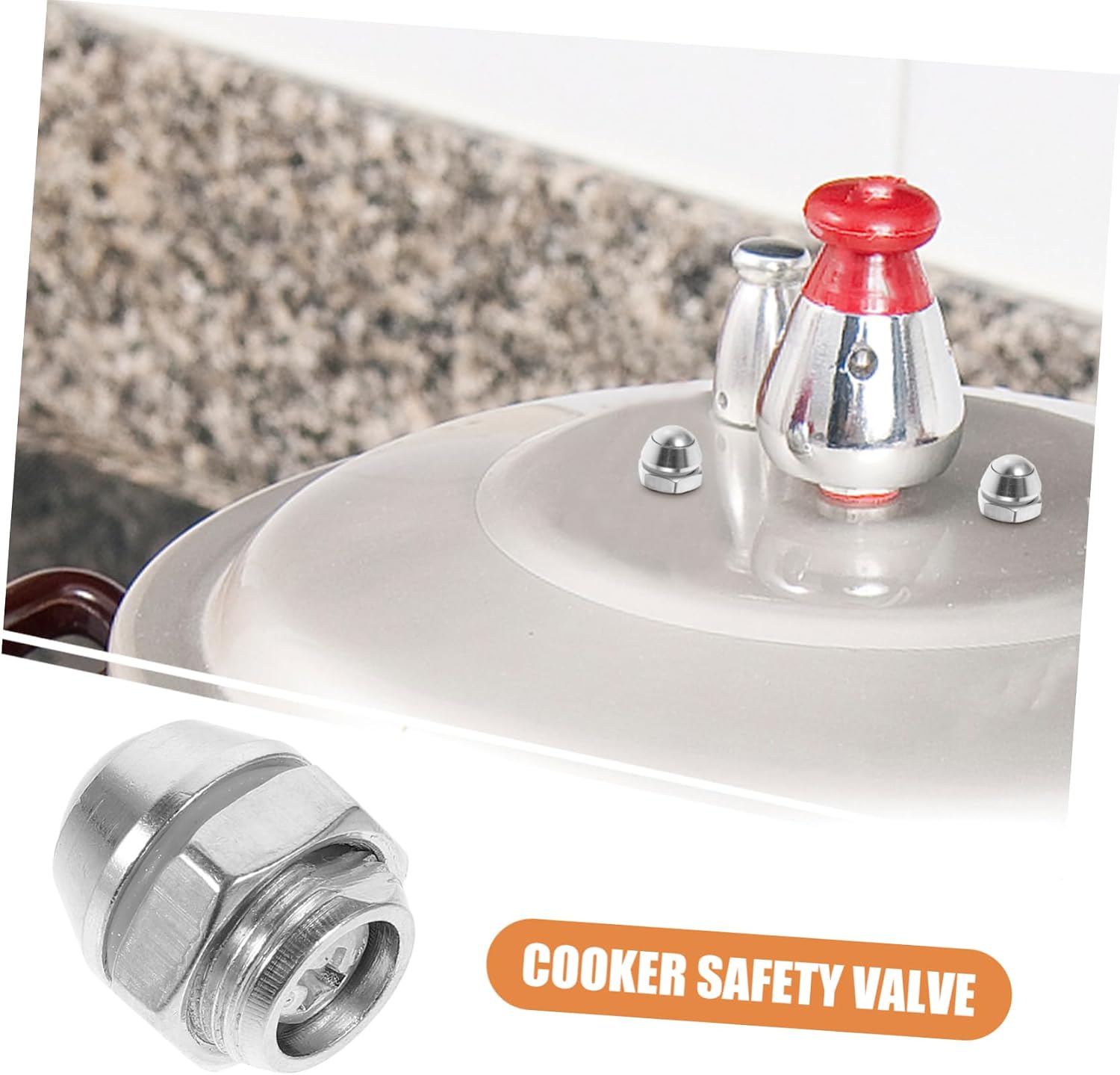 2pcs Pressure Cooker Safety Valve, 14mm Nut Stainless Steel