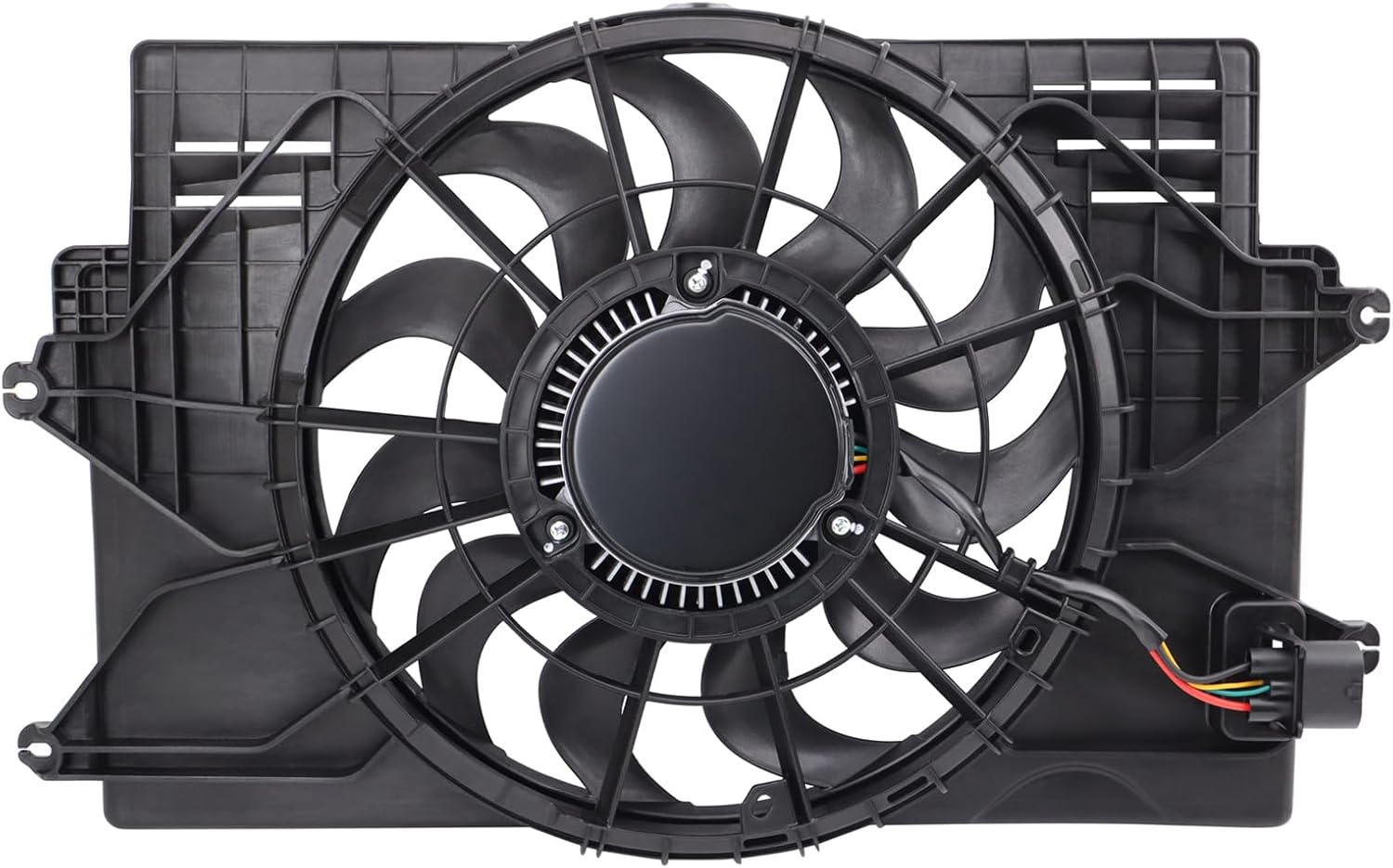 TRQ Radiator Cooling Fan Assembly HY3115193 Compatible with 2021-2025 Hyundai Elantra