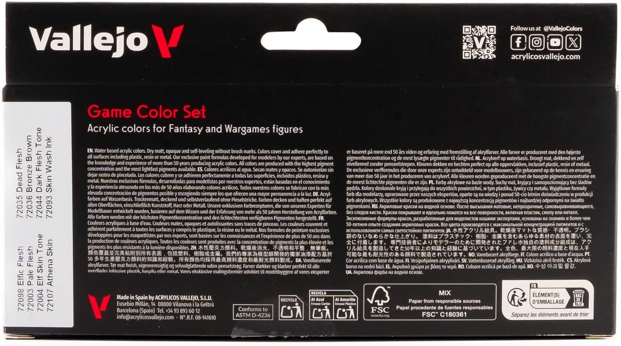 Vallejo AV Game Color Set - Skin Tone (x8)
