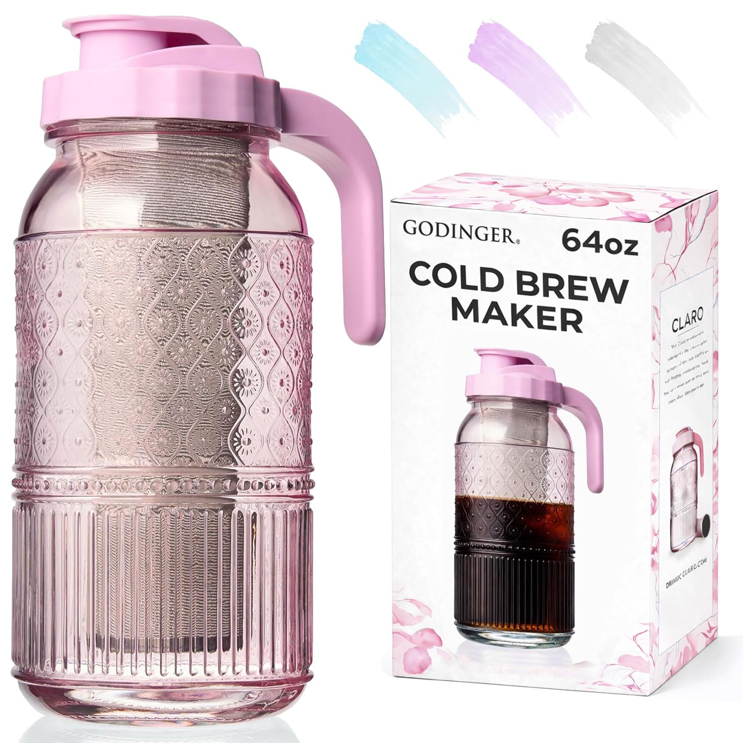 Cold Brew Coffee Maker - 64oz Glass Pitcher -1