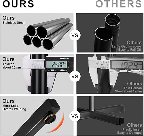 Miniatura 9 de Snaikor Perchero, moderno perchero de metal independiente, perchero de 67 pulgadas con 8 ganchos para colgar ropa, bolsas, sombreros, accesorios