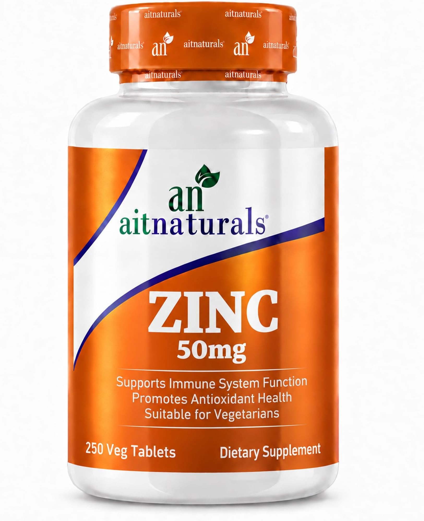 Aitnaturals Zinc Chelated (50mg) - 250 Tablets | Supports Immune System, Antioxidant Health, Restful Sleep, Reduces Oxidative Stress, Enhances Cognitive Function | Zinc for Overall Well-being